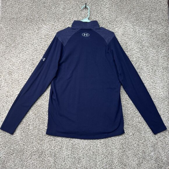 Under Armour 1/4 Zip Fleece Shirt Men's Medium Blue Lightweight Pullover New - Picture 12 of 16